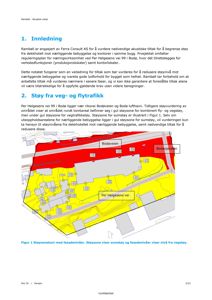 Et støysoneskart som viser soner for veg- og flystøy i området rundt Per Helgesens vei 99.