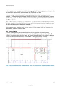 En tegning som viser romfordeling og plassering av veggabsorbenter i et kontorområde og lastebil (dekkomlegging).