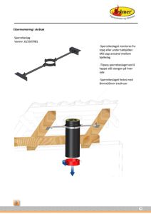 Teknisk instruksjon og illustrasjon for ettermontering av et sperrebeslag i skråtak.