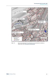 Kart som viser informasjon fra og plassering av grunnvannsborehull i nærheten av tillaksområdet.
