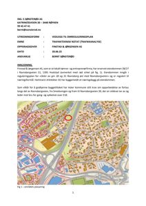 Et kart som viser eiendommens plassering i forhold til omgivelsene, inkludert gater og naboeiendommer.