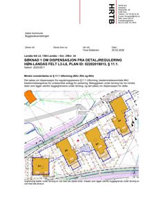 Situasjonsplan som viser bebyggelsesgrenser, tomteavdelinger (B1-B4) og et underjordisk parkeringsanlegg i forhold til terreng.