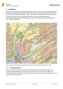 Kartutsnitt som viser lokasjon for et prosjekt i Hønefoss, inkludert vegnavn og geografiske merkelapper.
