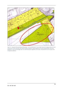 Situasjonsplan eller plankart som viser terrengforhold, reguleringsgrenser og boligområder.
