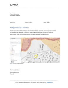 Bildet viser en digital kartvisning (NVE) som illustrerer snøskredfareområder og eiendommens plassering i forhold til faresoner.