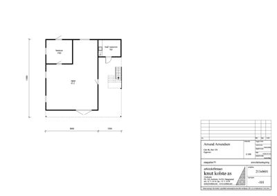 Etasjeplan eller romfordeling for en bolig, med angitte rom (bad, bod/vaskerom) og mål.