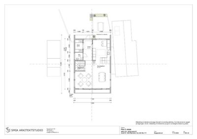 Etasjeplan (Plan 2. etasje) som viser romfordeling, dimensjoner og møblering for en bolig.
