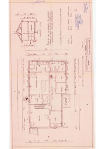 Etasjeplan (Plan I) med romfordeling, dimensjoner og notasjoner.