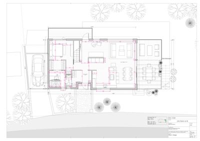 Etasjeplan (2. etasje) som viser romfordeling, møblering og dimensjoner.