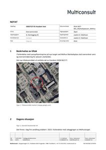 Et satellittbilde (kart) fra Google Maps som viser et område med bygninger og gater, markert med en rød sirkel for å vise et tiltaksområde.