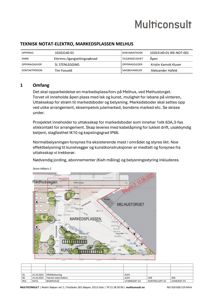 Et situasjonskart som viser plassering av Markedsplassen, Kunst og Melhus Torget i forhold til Rådhusvegen.