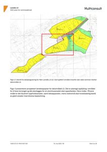Situasjonsplan eller landskapsplan som viser terrengform, beplantning og planlagte inngrep i et område.