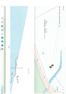 Kartutsnitt (kart.no) som viser et område med veger, vann og to markerte punkter (A og B).