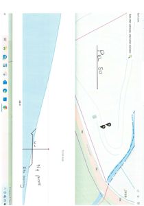 Et digitalt kart med topografiske linjer, høydemålere og en håndskrevet notis 'PEL 50'.