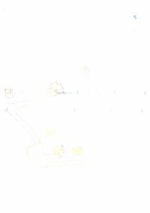 Situasjonsplan som viser flere bygninger på en tomt med tilhørende vegnett.