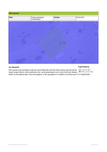 Et kart som viser et geografisk område med en markert polygon (grønn) og bakgrunnsdata for marin grense.
