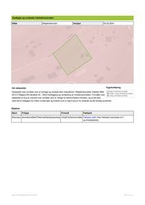 Et kart over et område (Brønnøya) som viser en markert friluftslivsområde med tilhørende tekst og tabeller.