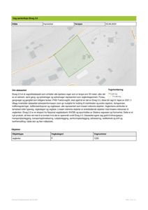 Kart fra Veg senterlinje Elveg 2.0 som viser en vegsentorlinje (grønn polygon) og topografiske detaljer.