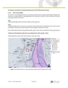 Et utsnitt fra NVE Atlas som viser flom- og skredfare for eiendommen, inkludert kartlegging av aktsomhetsområder.