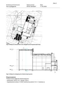 Bildet viser en side fra en byggesak som inneholder to tegninger: øverst et utklipp fra situasjonskart (Figur 3) og nederst et utklipp fra snittegning (Figur 4) som viser taktets høyde og kote.