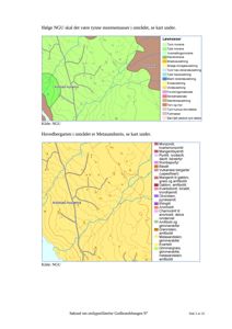 Kart over geologiske forhold (løsmasser og hovedbergarter) i området Kolstad-hvætra og Stømyra, hentet fra NGU.