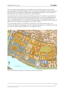 Kart over Drammensveien og nabolag med markerte kvikklereasoner (blå prikker) og tiltaksområdet (rød sirkel).