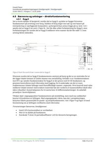 Teknisk detaljtegning som viser et snitt (Figur 8) gjennom berggrunnen under bygning E, med markerte borepunkter og geologiske lag.