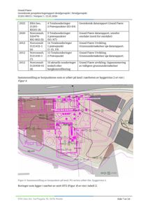 Situasjonsplan som viser plassering av boringspunkter (PG) i forhold til bygninger og veier.