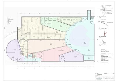 Etasjeplan (1. etasje) som viser romfordeling, arealer og funksjoner i en bygning.