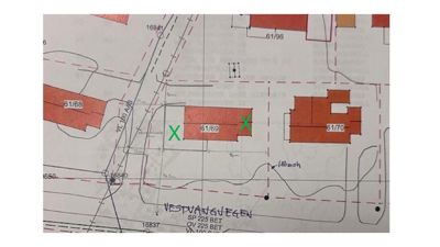 Situasjonsplan som viser tomtene (51/68, 51/69, 51/70) i forhold til Vestvangvegen, med angitte mål og grenser.