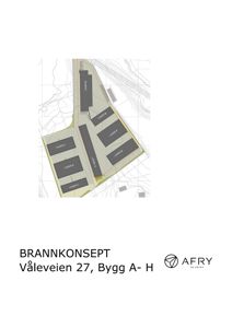 Situasjonsplan som viser plassering av flere bygninger (Lager A-H) på en tomt med topografiske linjer.