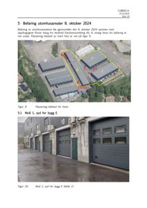 Et utvalg bilder fra befaring av utomhusarealer og fasade på bygning E.