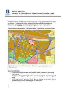 Kart som viser kjøreretning og envegsreguleringer i Mjøndalen sentrum.
