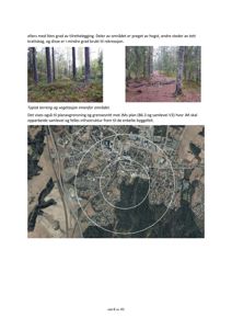 Et kart over et område med overlagte sirkler som viser planavgrensning og grensesnitt mot JMs plan.