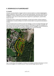 Et flyfoto eller ortofoto av et planlagt bebyggelsesområde med overlagte farger som viser foreslått plassering av boliger (gult) og tomannsboliger (oransje).