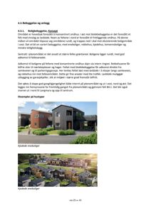 Fotografier av to ulike husmodeller (kjedede eneboliger) som er inkludert i en rapport om bebyggelse og anlegg.