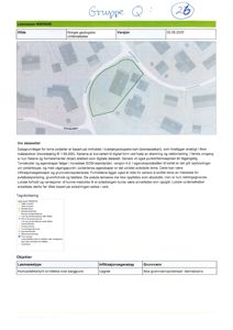 Et kart over et område med geologiske data og en tekstbeskrivelse av datasettet.