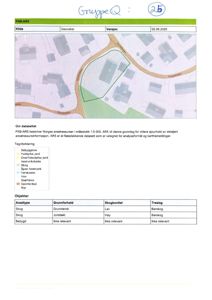 Situasjonsplan eller kart over et område som viser arealressurser, skog og bebyggelse.