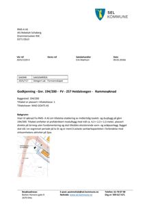 Situasjonsplan som viser plassering av et planlagt modulbygg (Midlertidig toalett og dusjbygg) i forhold til eksisterende vann- og avløpsanlegg.