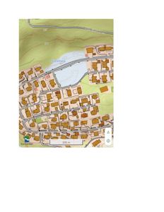 Kart over et område med bygninger, veier og vann (Storemyra), sannsynligvis fra Kartverket.