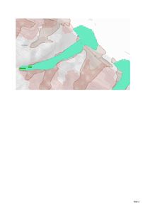 Kart eller situasjonsplan som viser terrengform (konturlinjer), ulike soner (fargefelt) og et sted som heter 'Anderøya'.