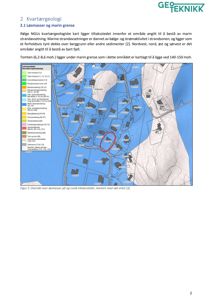 Kart over kvartærgeologi som viser løsmasser og marin grense på byggeområdet.
