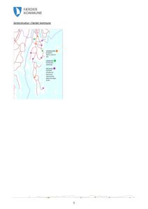 Kart over senterstruktur i Færder kommune med plassering av ulike sentre og lokaliteter.