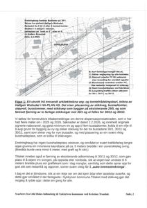 Et utsnitt fra en arkitekteinnsendt veg- og tomtefrådelingskart som viser plassering av stikkveg, bustadtomter, støyvoll og busslommer i Drotninghaug Småhus Bustad.