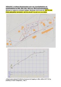 Situasjonskart som viser tomtedeling og vegnett på Drotninghaug.