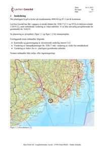 Et oversiktskart over Løvenstad i Larvik kommune med en markert plassering av prosjektet.