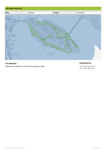 Et kart som viser et 100-meter belte langs kystlinjen i et område som ser ut til å være Farøy i Nordland. Kartet inneholder også en tegnforklaring og informasjon om kilde og versjon.