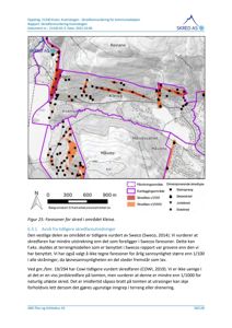 Et kart som viser skredfarezoner (f.eks. steinsprang, skredfare) i et område kalt Kleiva, basert på kartverkets data.