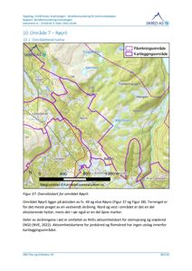 Oversiktskart over området Røyrlifor skredfarevurdering.