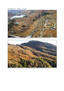 Dronnebilder av et kartleggingsområde (Dalen og Børkjeffell) som viser terreng og bebyggelse.